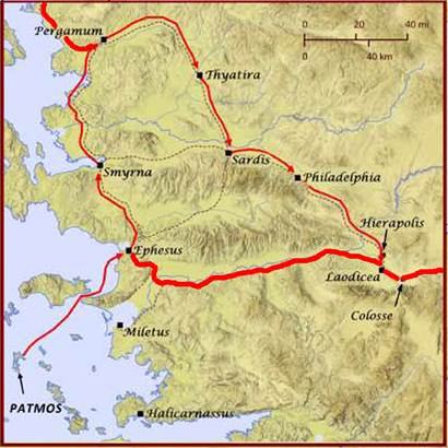 A map of a route